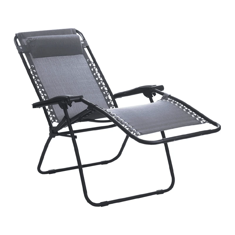 NABBI Deluxe záhradné lehátko grafit