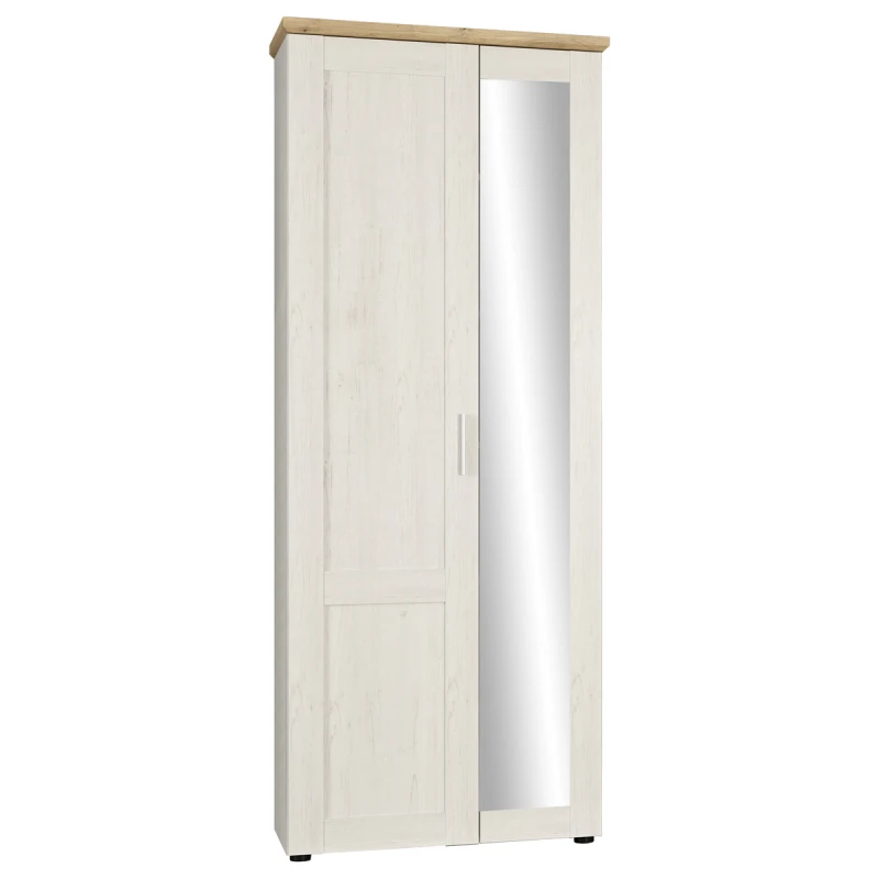 NABBI Lavrion W-2D dvojdverová predsieňová skriňa so zrkadlom sosna Andersen / dub artisan