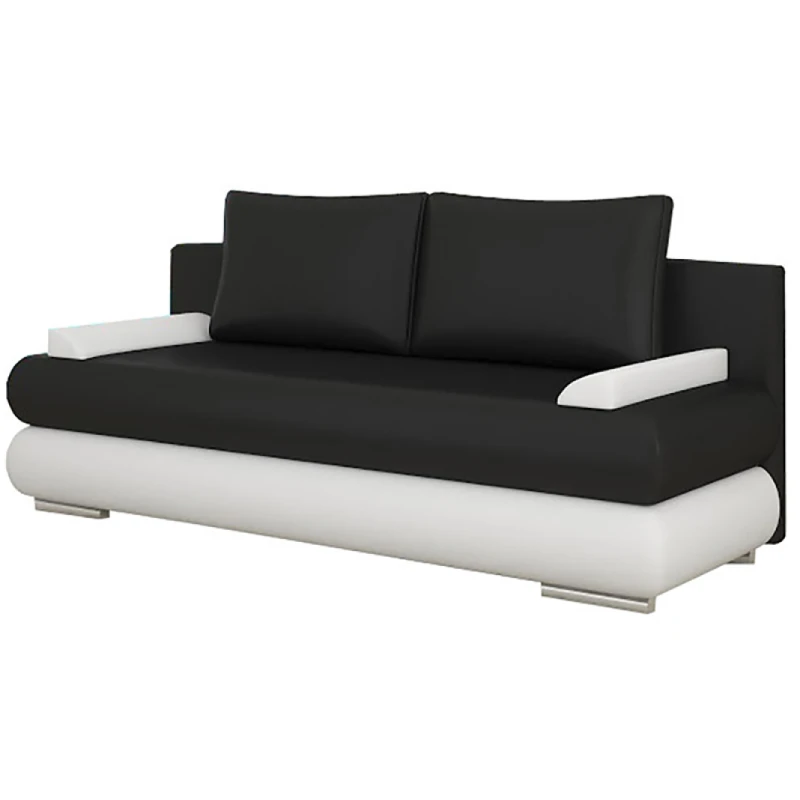 NABBI Marao rozkladacia pohovka čierna (Soft 11) / biela (Soft 17)