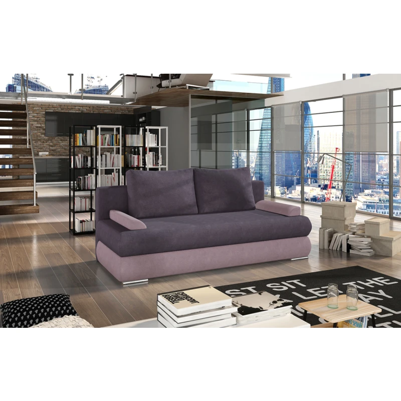 NABBI Marao rozkladacia pohovka fialová / ružová