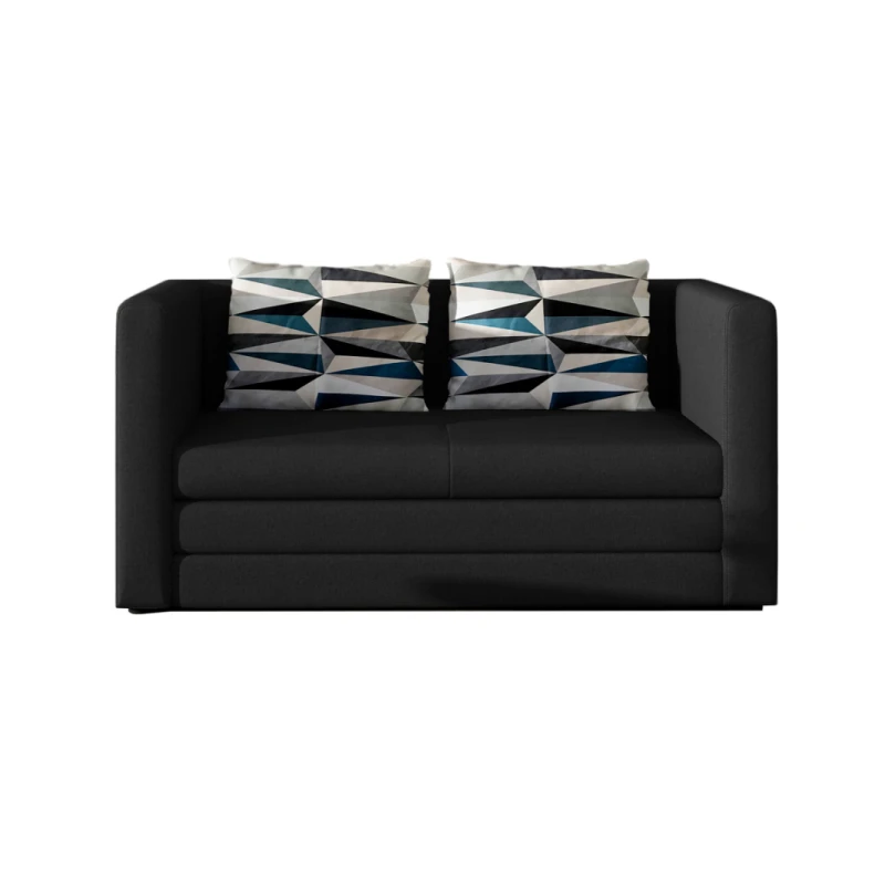 NABBI Nora rozkladacia pohovka čierna / vzor