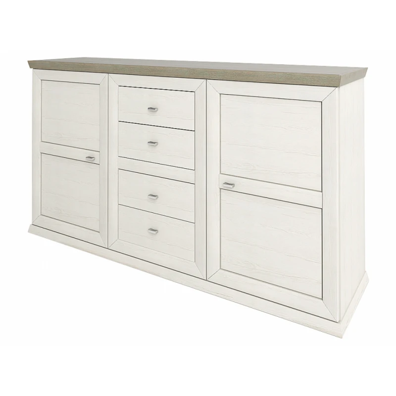 NABBI Orentano CH-1800-2D/4DR dvojdverová komoda so zásuvkami pino aurelio / madagascar / nelson