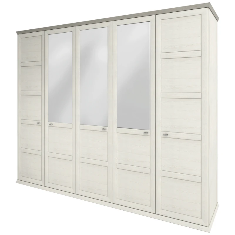 NABBI Orentano W-5D šatníková skriňa so zrkadlom pino aurelio / madagascar / nelson