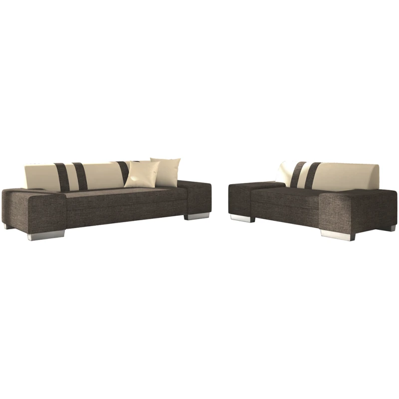 NABBI Pinero 2+3 sedacia súprava sivá / biela