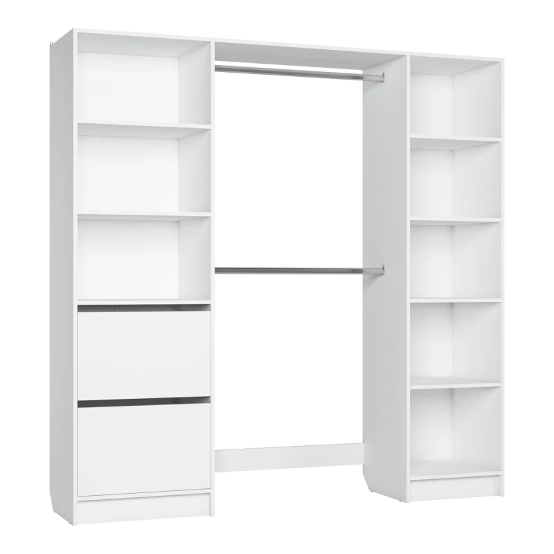 NABBI Saletor šatníkový organizér so zásuvkami biela