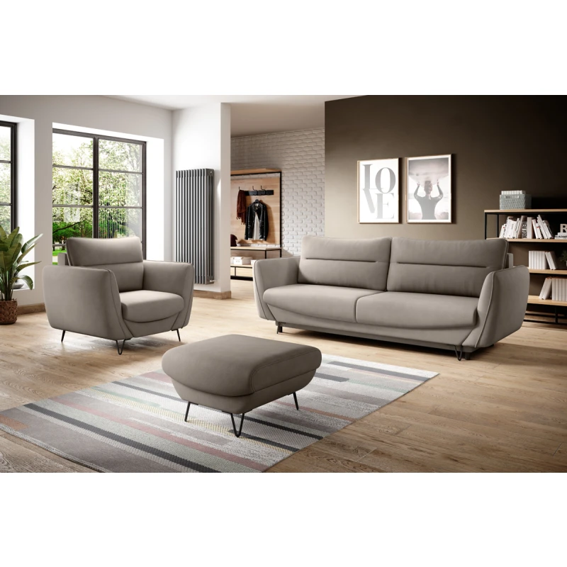 NABBI Salma 3+1+1 rozkladacia sedacia súprava s úložným priestorom béžová