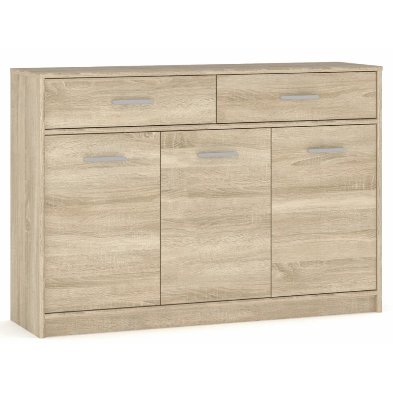 NABBI Tavir CH-2DRWS3D trojdverová komoda so zásuvkami dub sonoma