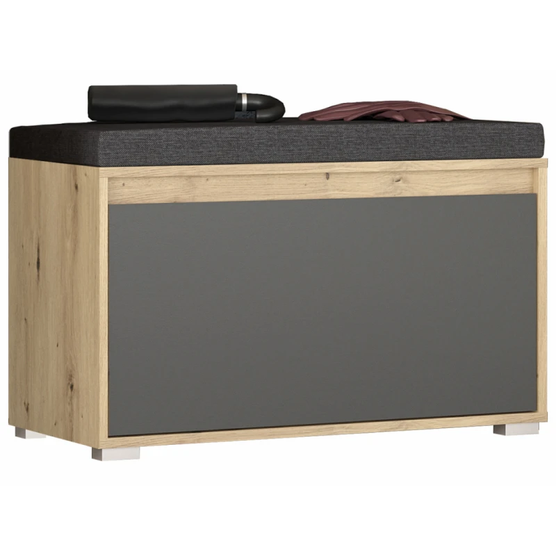 NABBI Thebes S-1D botník (skrinka na topánky) dub artisan / sivá