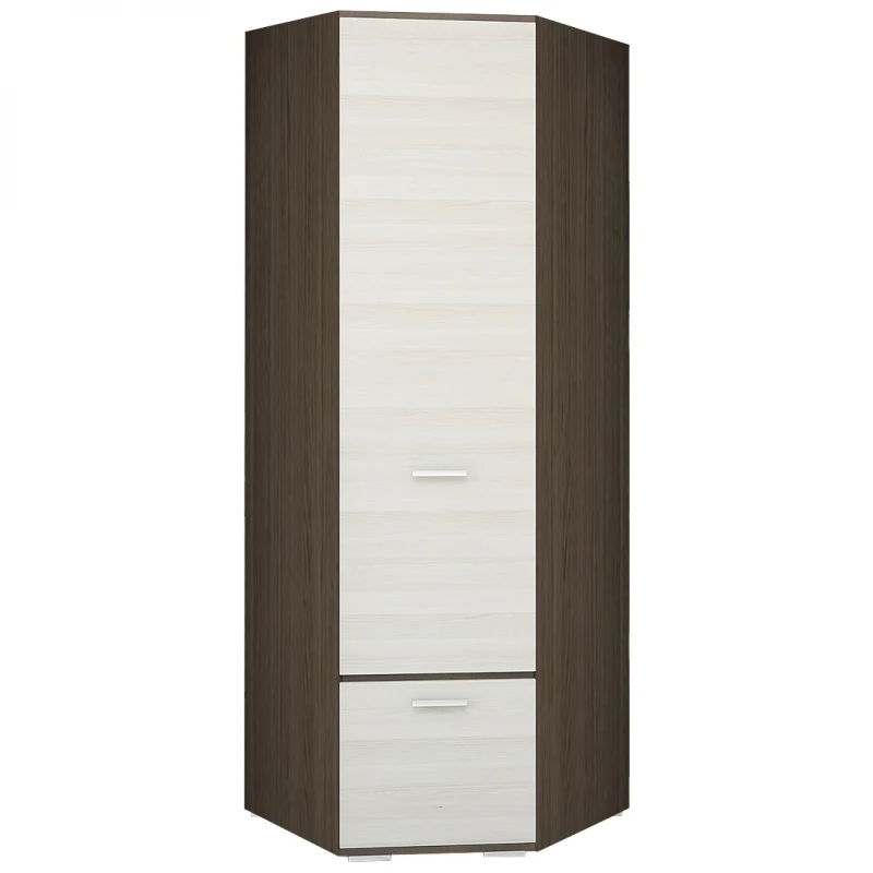 NABBI Veneta CW rohová predsieňová skriňa tmavý popol shimo / svetlý popol shimo