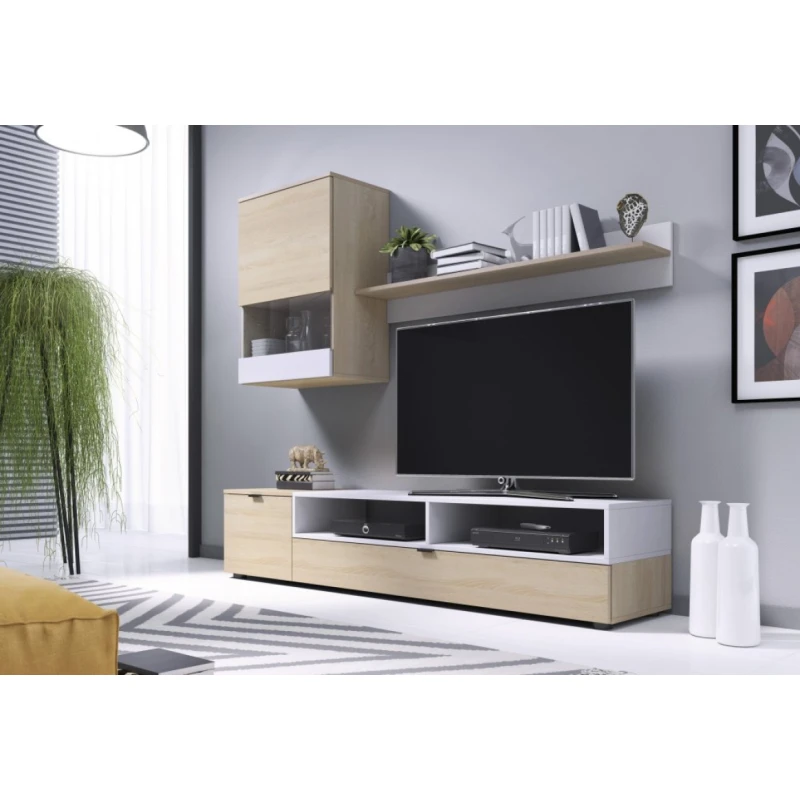 Obývacia stena SNAP Halmar Dub sonoma / biela