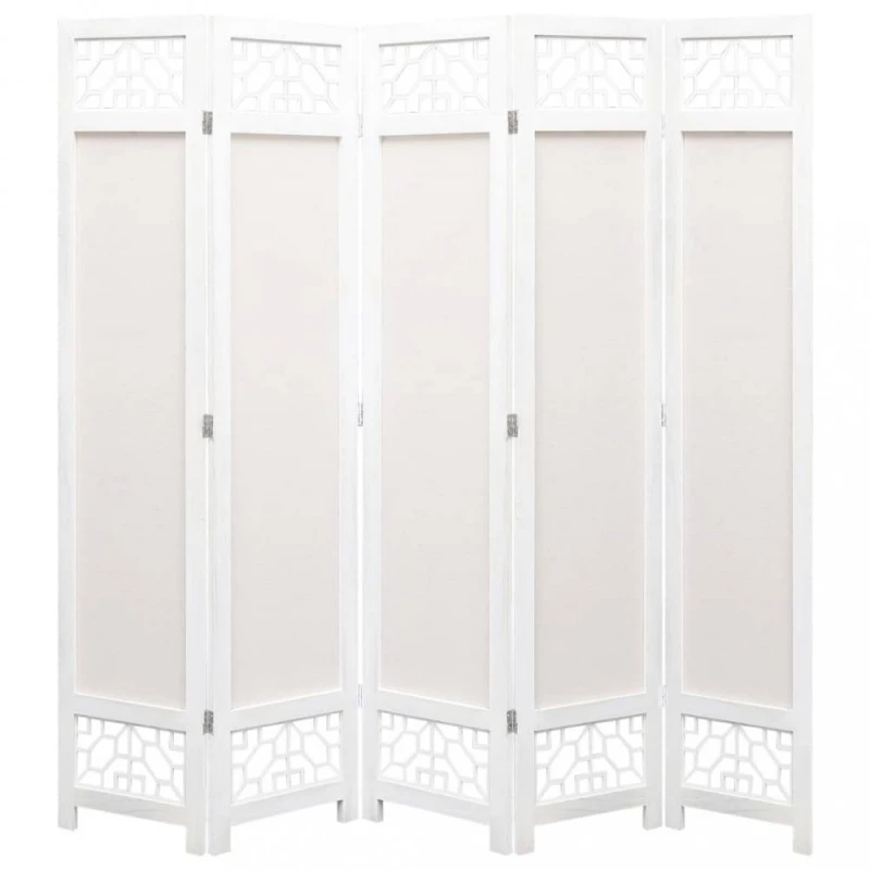 Paraván biela / krémová Dekorhome 5