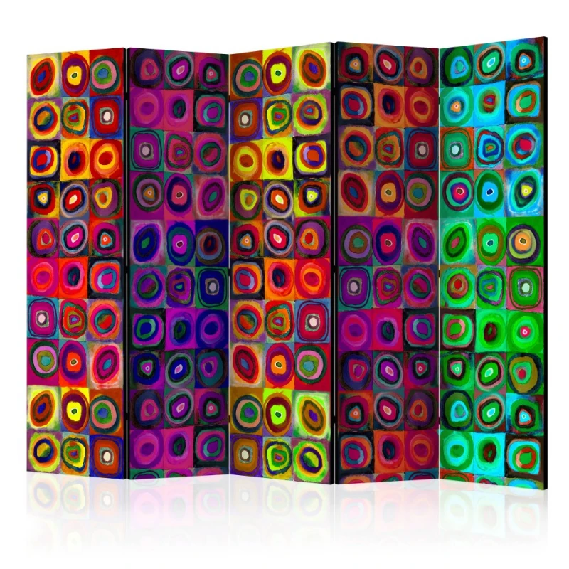 Paraván Colorful Abstract Art Dekorhome 225x172 cm (5-dielny)