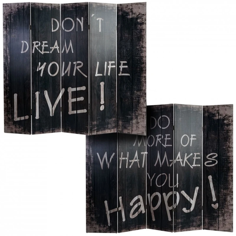 Paraván Dekorhome 200x180 cm (5-dielny)