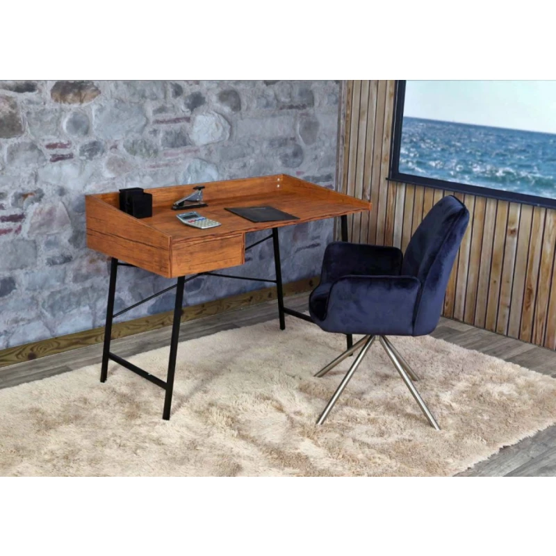 Písací stôl so zásuvkou Dekorhome Hnedá