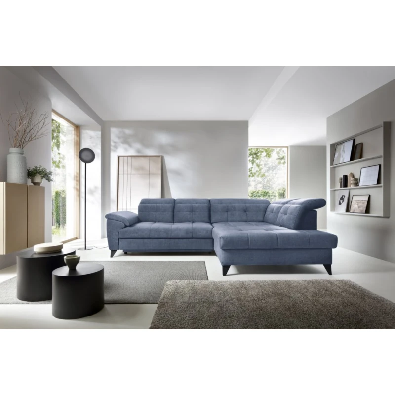 Rohová sedacia súprava INFERNE Eltap Raquel 40 - tmavo modrá