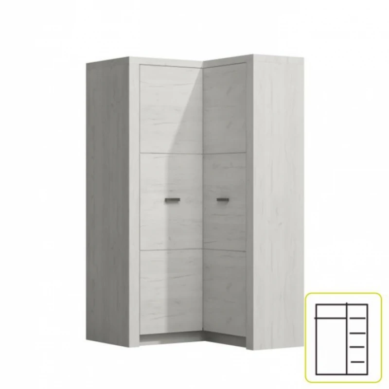 Rohová skriňa INFINITY 14 Tempo Kondela Jaseň bílý