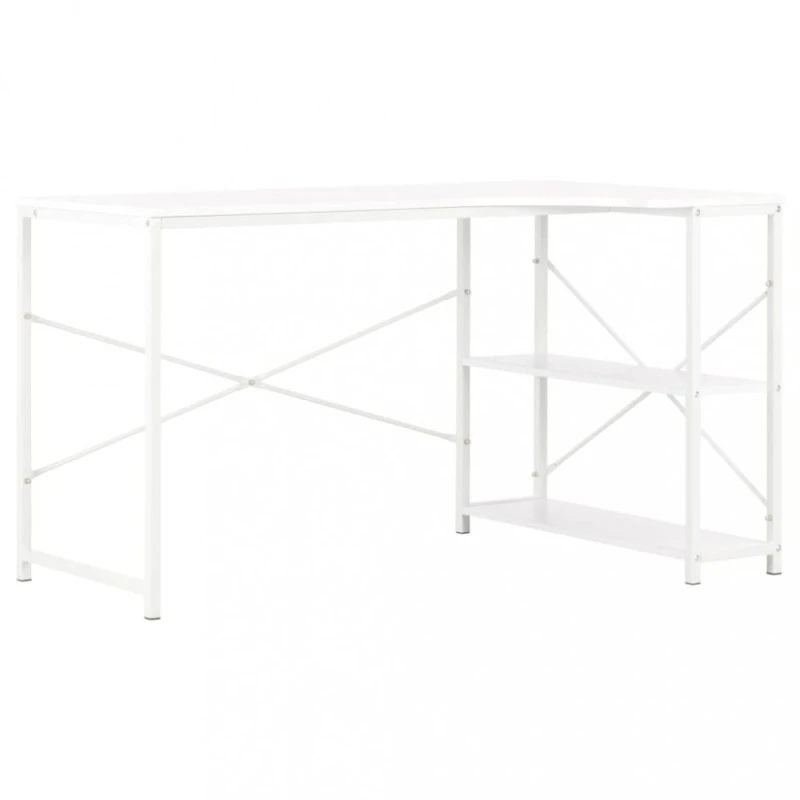Rohový písací stôl 120x72 cm Dekorhome Biela