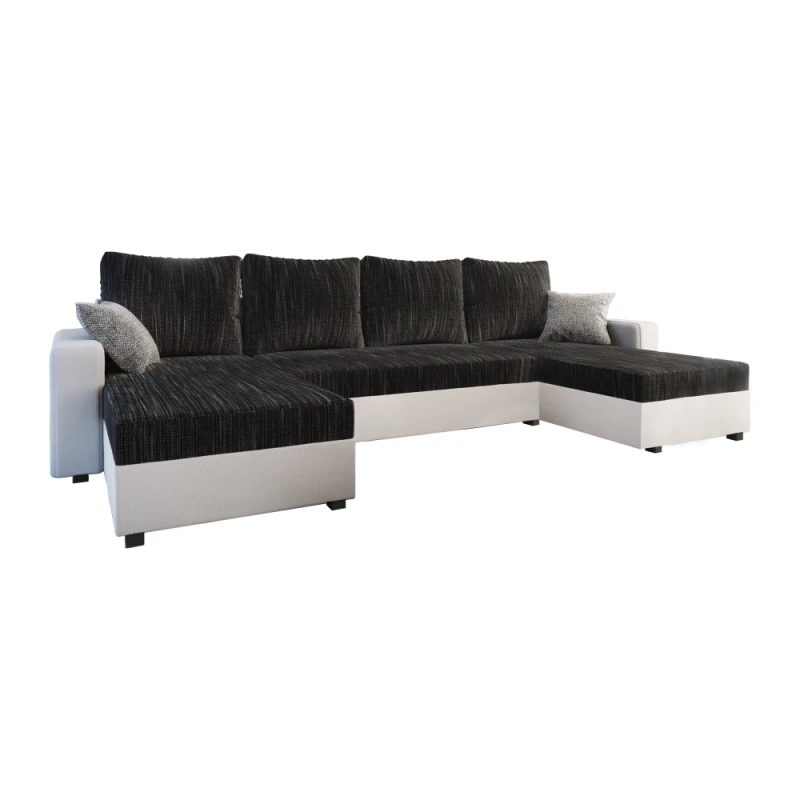 Rozkladacia sedacia súprava TRIPOLIS Tempo Kondela Čierna / biela