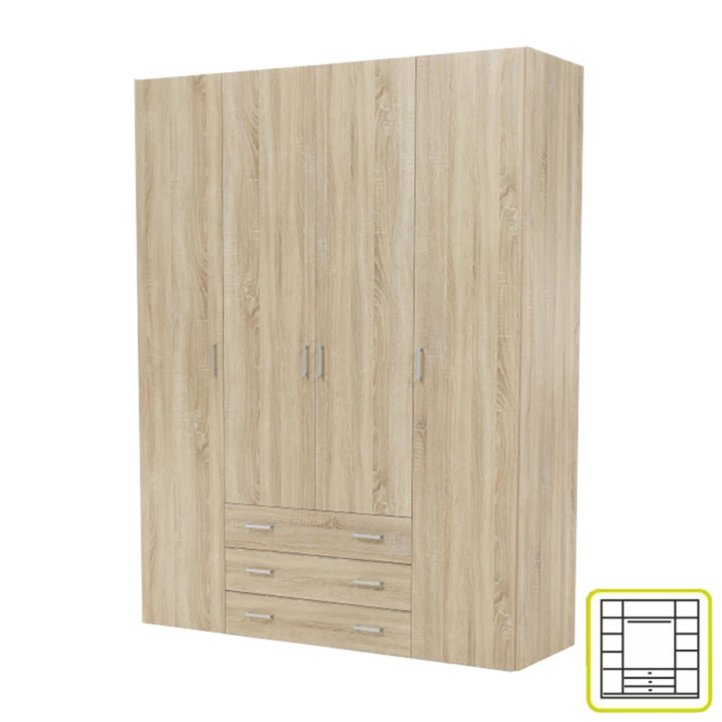 Šatníková skriňa GWEN 70429 Tempo Kondela Dub sonoma