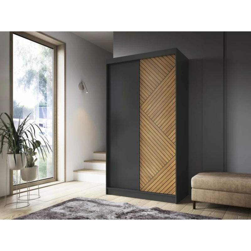 Šatníková skriňa MARRPHY II Eltap Čierna / hnedá