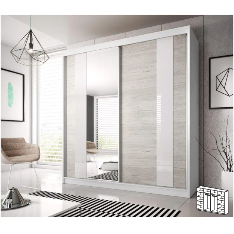 Šatníková skriňa s posuvnými dverami 233 MULTI 32Tempo Kondela