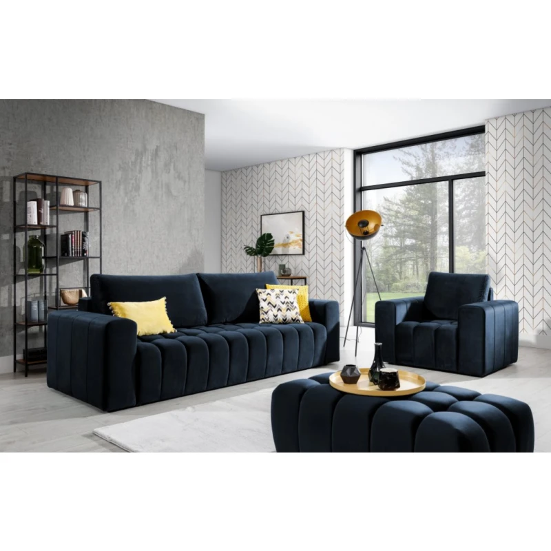 Sedacia súprava 3 ks LAZARO Eltap Monolith 79 - tmavo modrá