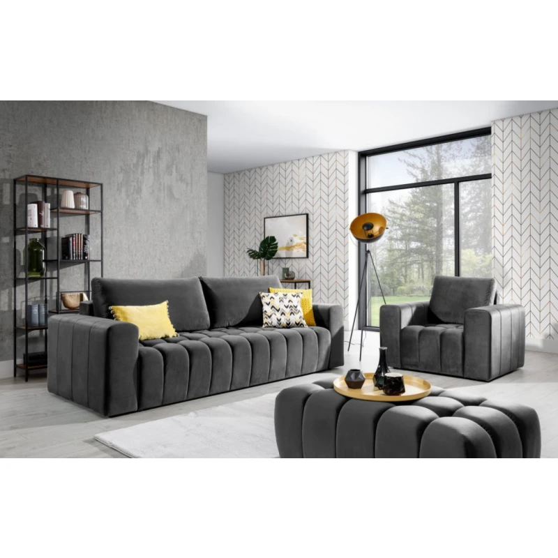 Sedacia súprava 3 ks LAZARO Eltap Nube 05 - tmavosivá