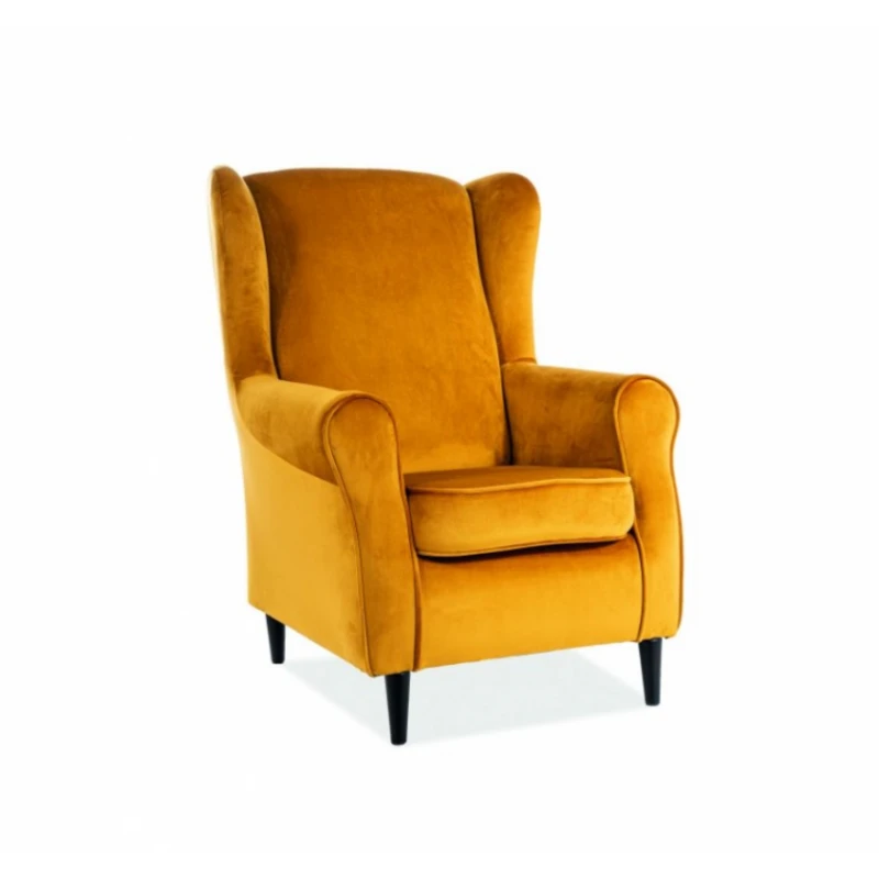 Signal Kreslo BARON Velvet Farba: Curry / Bluvel 68