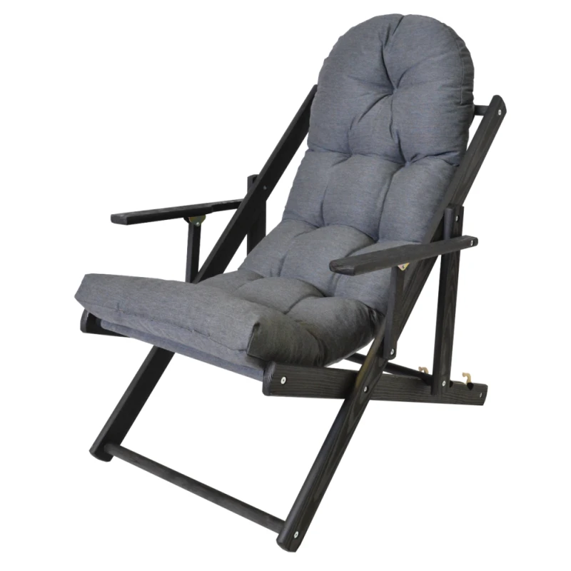 Skladacie záhradné lehátko BORNEO Rojaplast Antracit