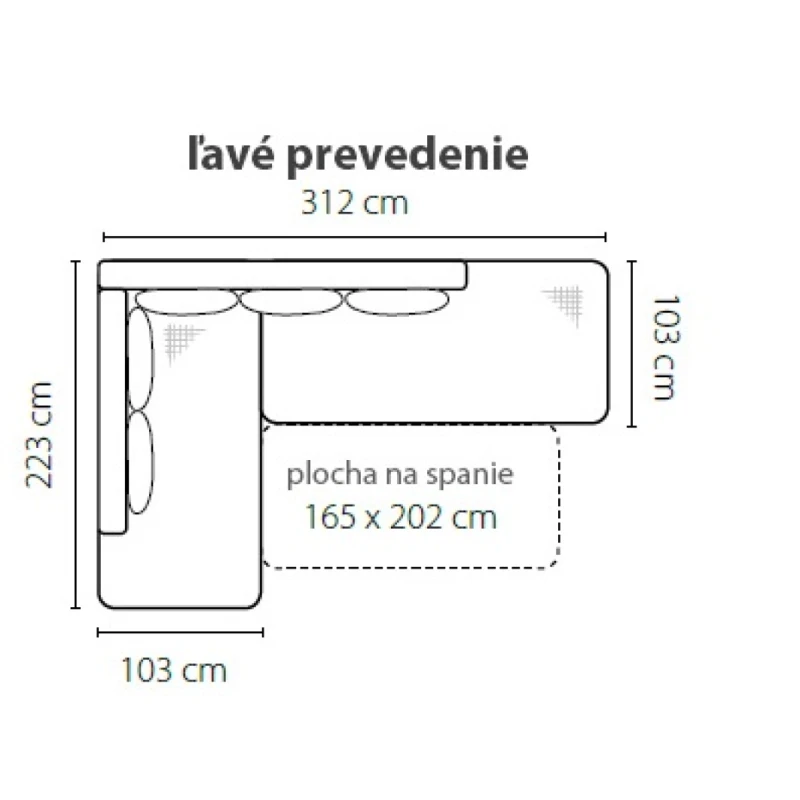 Stagra Rohová sedacia súprava SPLIT Prevedenie: ľavé
