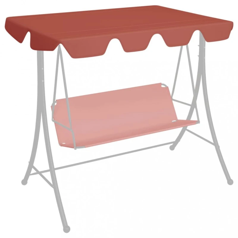 Strieška na záhradnú hojdačku 150/130x70/105 cm Dekorhome Tehlová