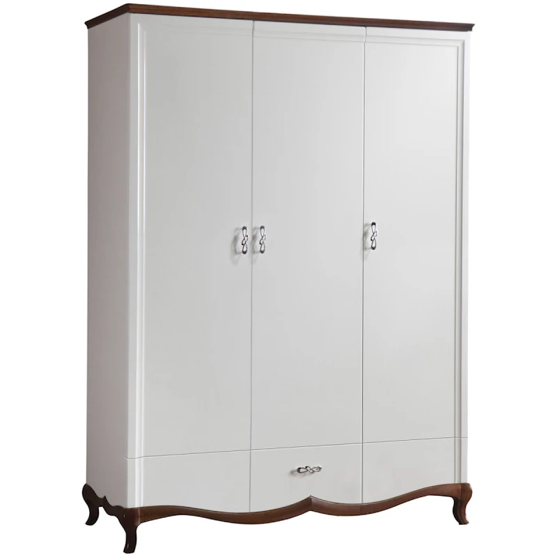 TARANKO Milano MI-3D šatníková skriňa biela / orech Milano