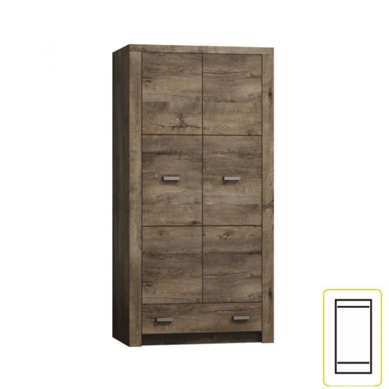 Vešiaková skriňa INFINITY 01 Tempo Kondela Jaseň tmavý