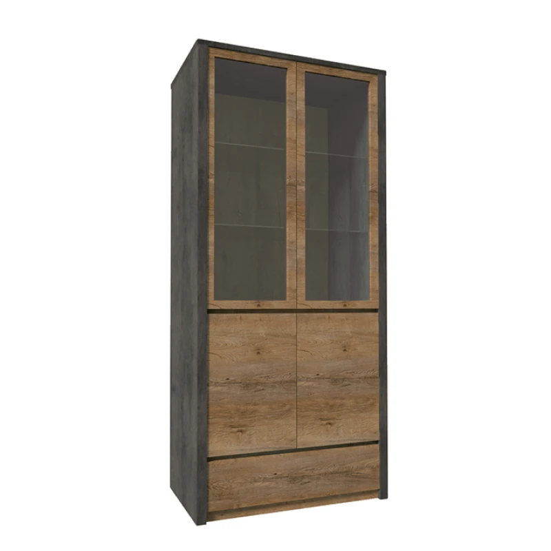 Vitrína MONTANA W2D Tempo Kondela Sivá