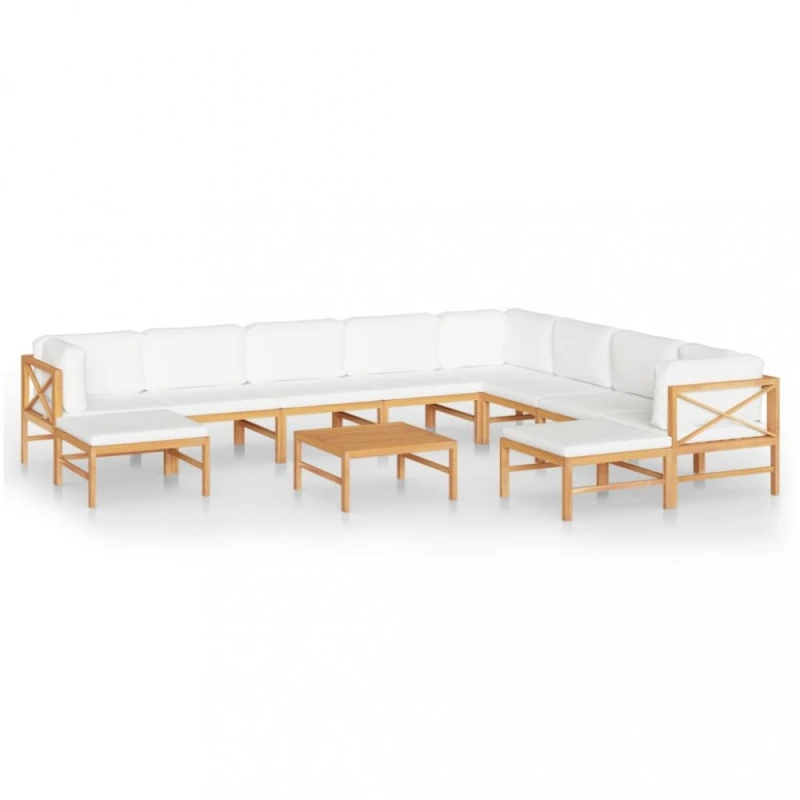 Záhradná sedacia súprava 11 ks SOFIA Dekorhome Krémová