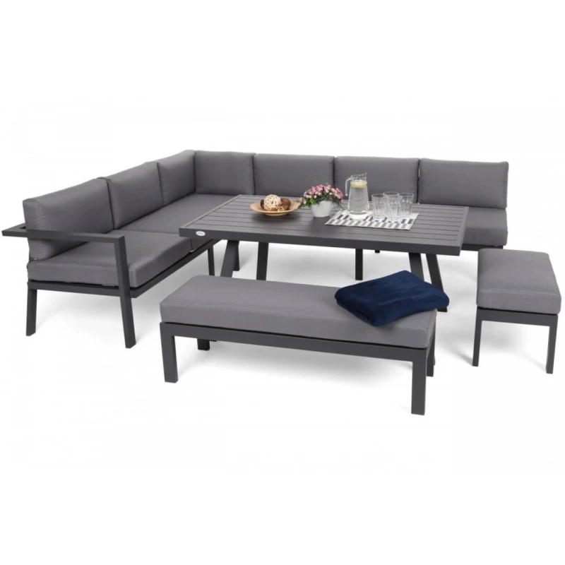 Záhradná sedacia súprava 5 ks GH5623 sivá / taupe Sivá