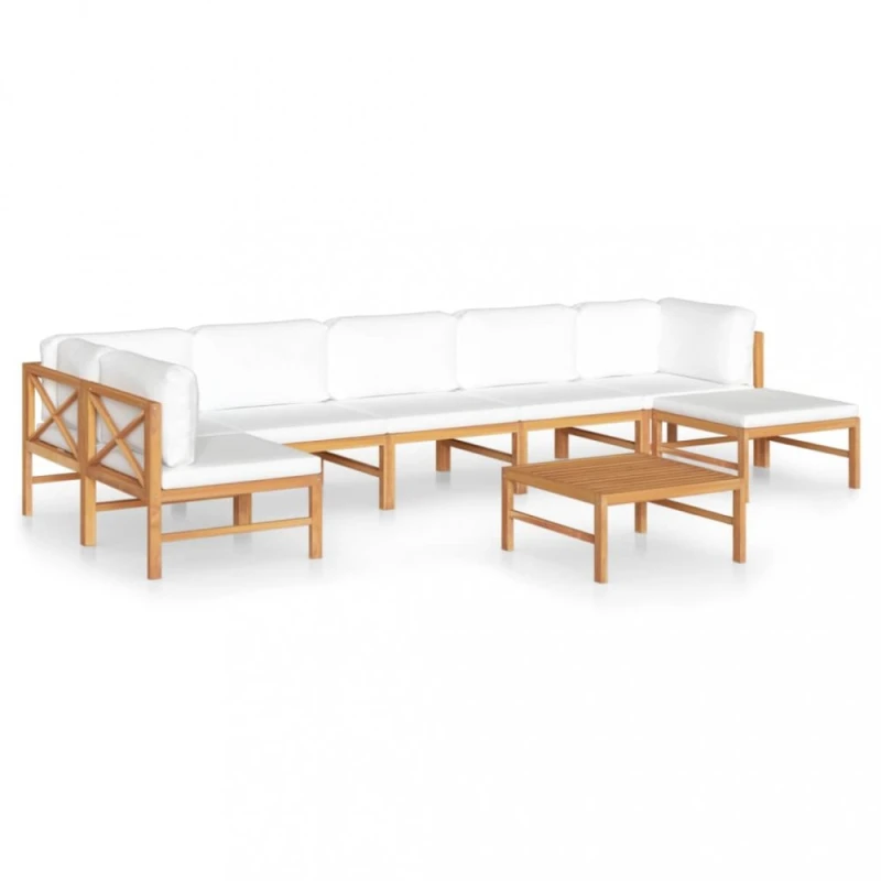 Záhradná sedacia súprava 8 ks SOFIA Dekorhome Krémová