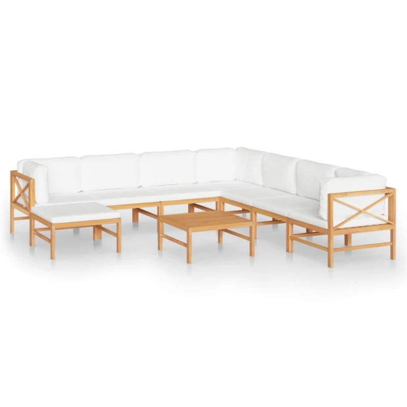 Záhradná sedacia súprava  9 ks SOFIA Dekorhome Krémová