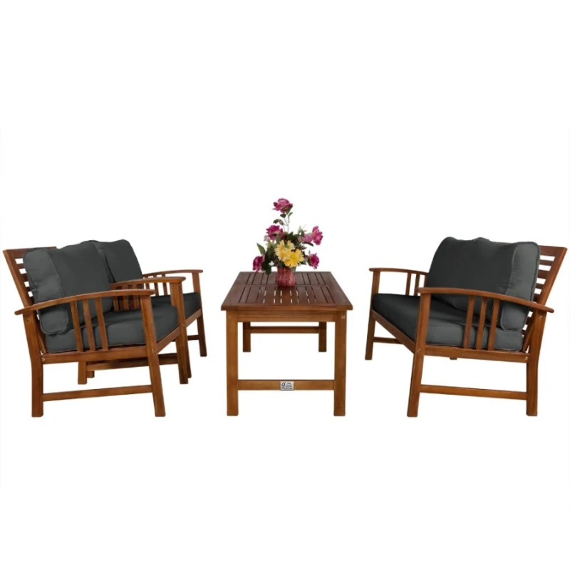 Záhradná sedacia súprava D1075 akácie Dekorhome