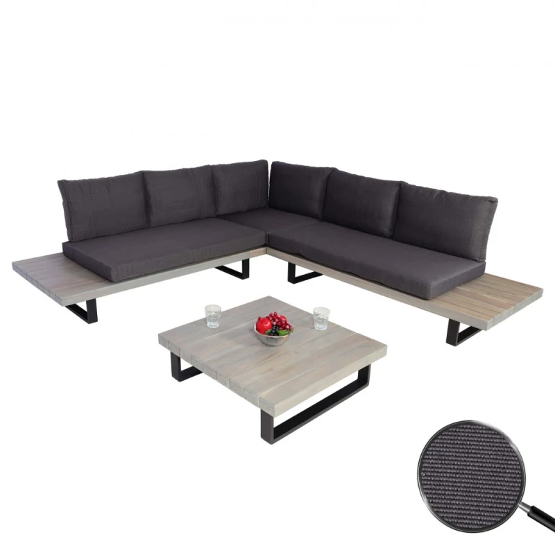 Záhradná sedacia súprava HWC-H54 Antracit / sivá