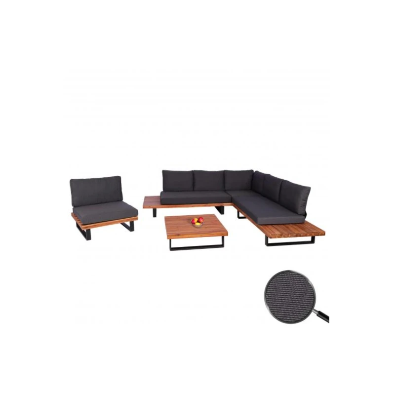 Záhradná sedacia súprava HWC-H54 Tmavosivá