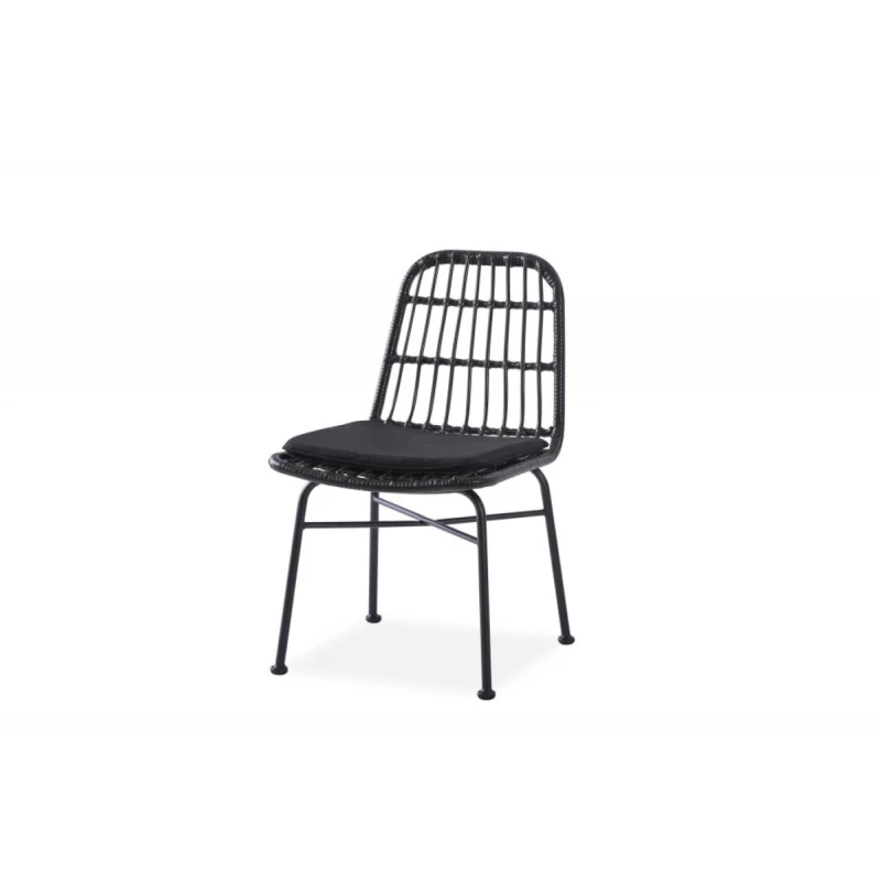 Záhradná stolička K401 Halmar Čierna