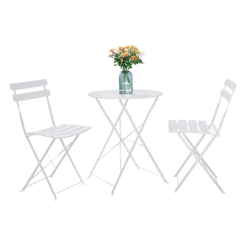 Záhradný jedálenský set 3 ks OBAX Tempo Kondela Biela