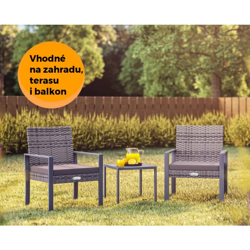 Záhradný set 2+1 D9608 Dekorhome