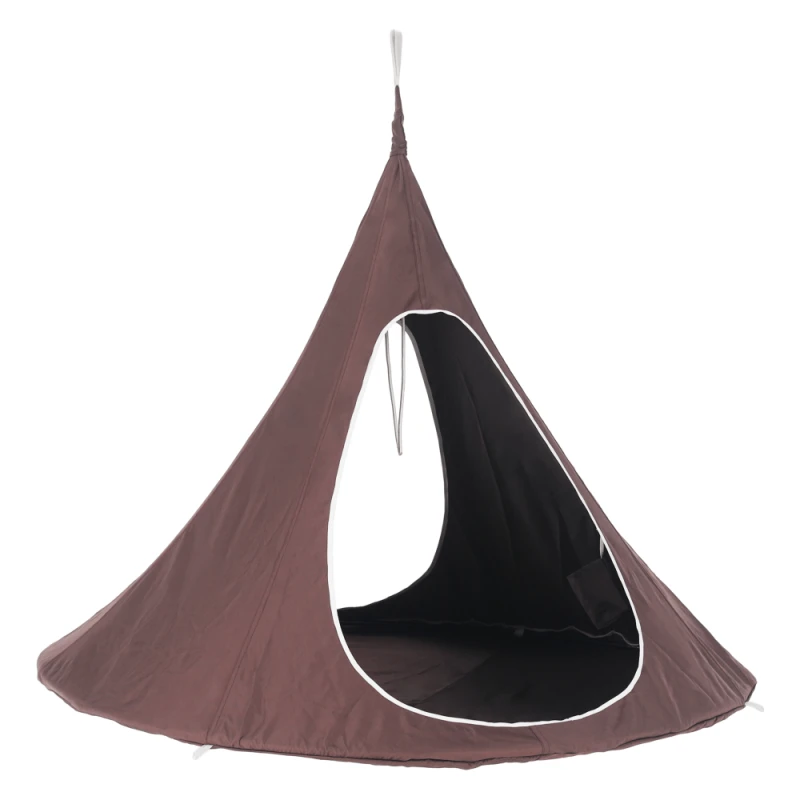 Závesné kreslo KLORIN NEW TYP 2 BIG SIZE CACOON HAMMOCK Tempo Kondela Sivohnedá taupe
